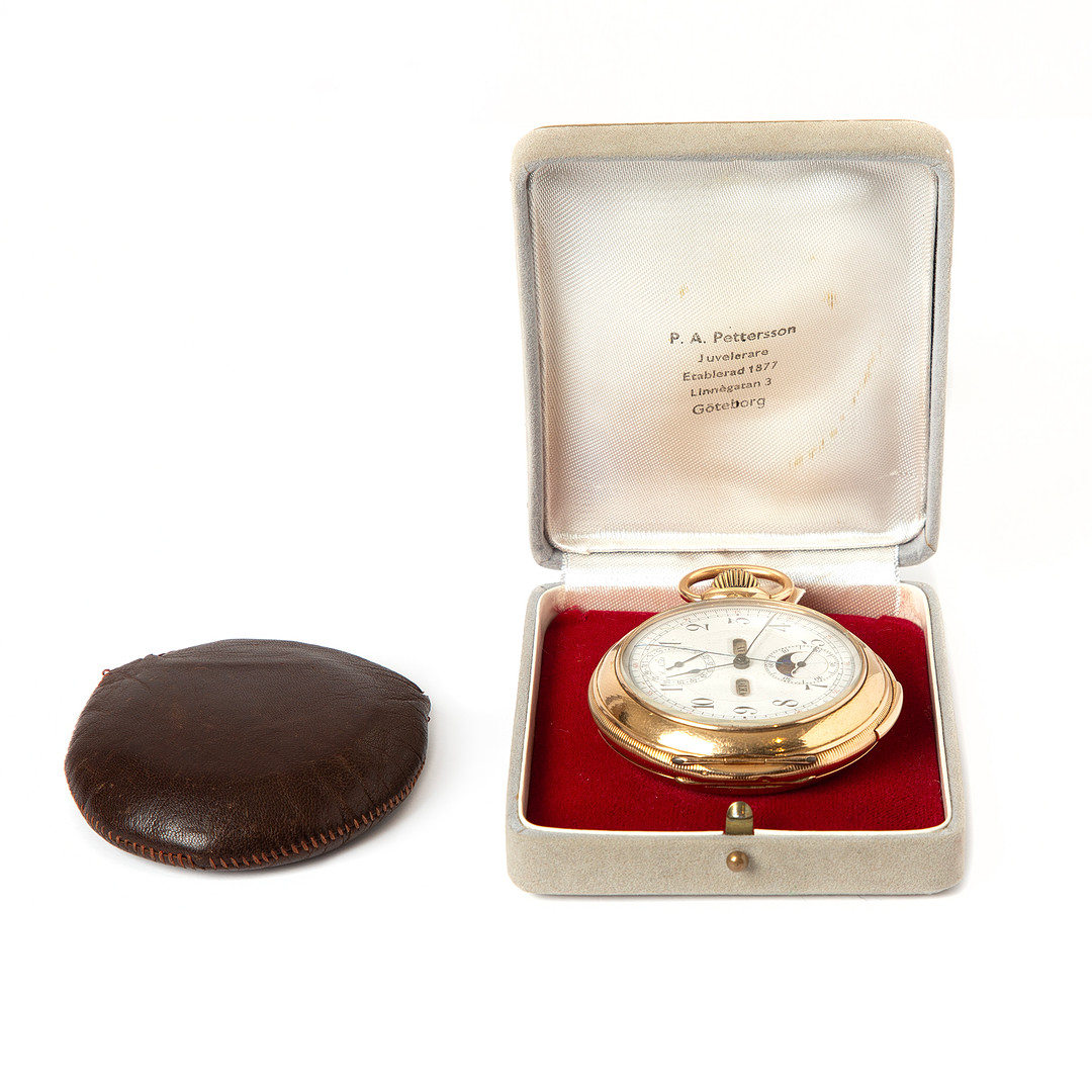 A. NICOLET. Savonette, 14K guld, ca år 1900.