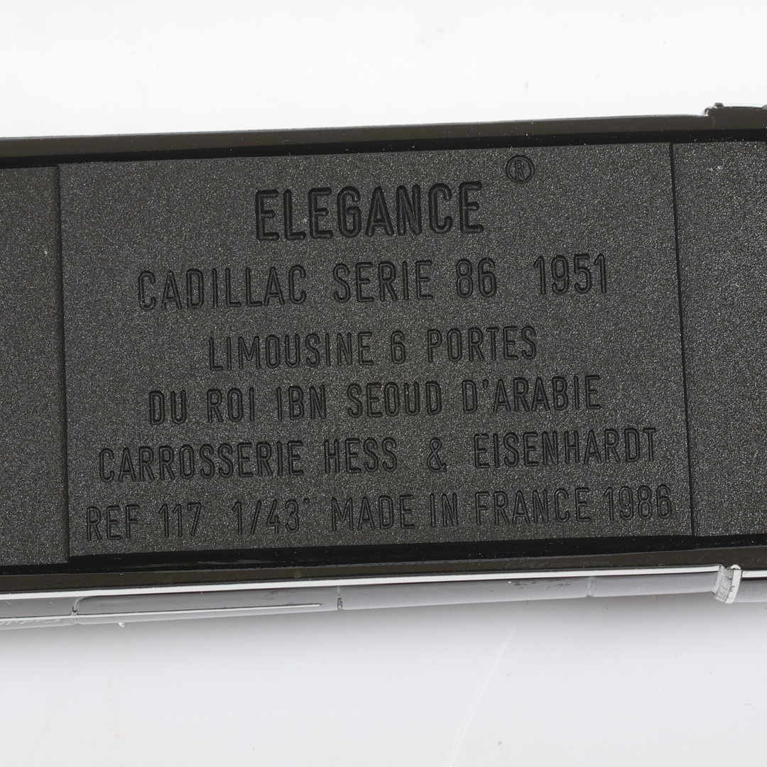 Miniature Elegance SB 1/43 – Cadillac Série 86 Limousine 6 Portes 1951 – Roi Ben Seoud
