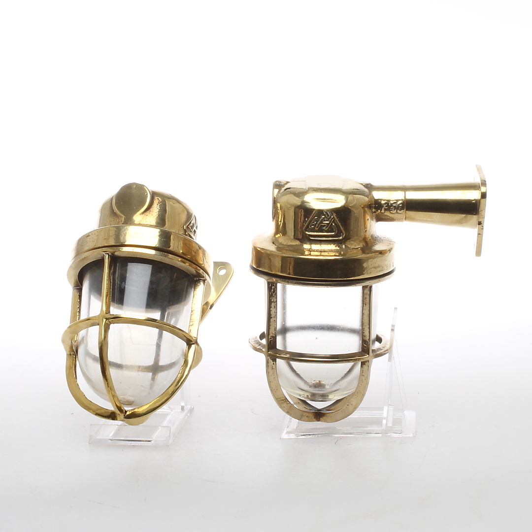 Images for 398863. SHIP FITTINGS, 1 pair, brass, marked HE IP56