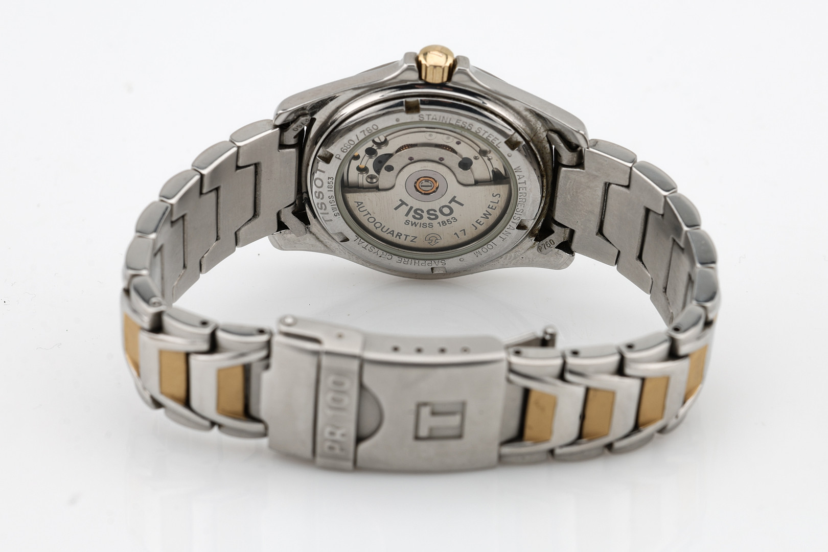 TISSOT PR100 AUTOQUARTZ, armbandsur, stål, automatiskt uppdrag/quartz, datum, 1990-tal.