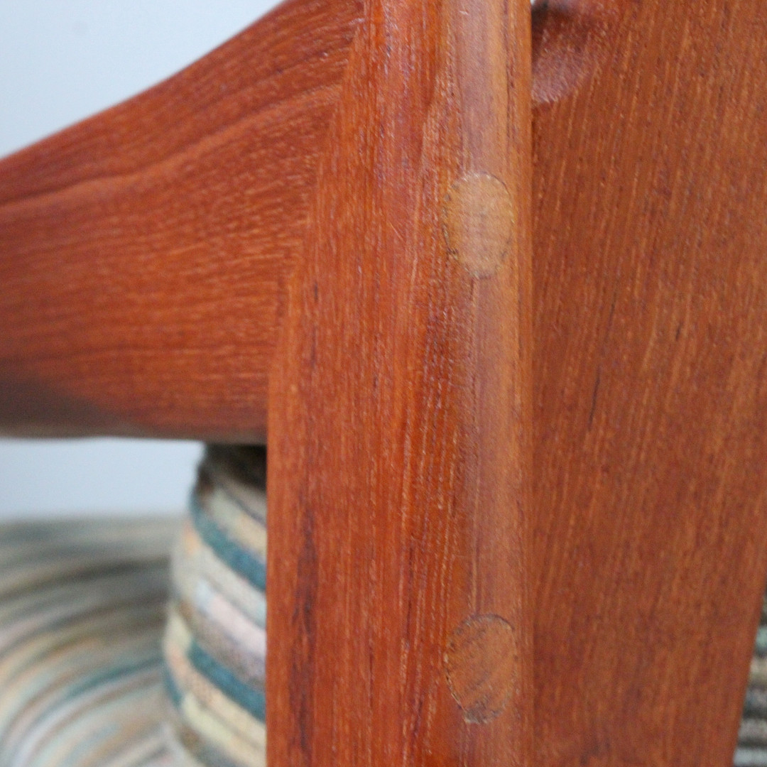 ILLUM WIKKELSØ. Niels Eilersen, Sofa / Dreisitzer, Teak, Wolle, Dänemark, 1960er Jahre.