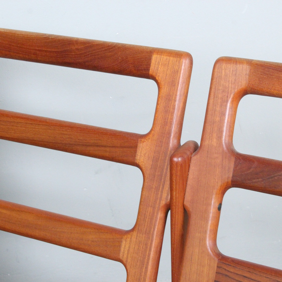 ILLUM WIKKELSØ. Niels Eilersen, Sofa / Dreisitzer, Teak, Wolle, Dänemark, 1960er Jahre.