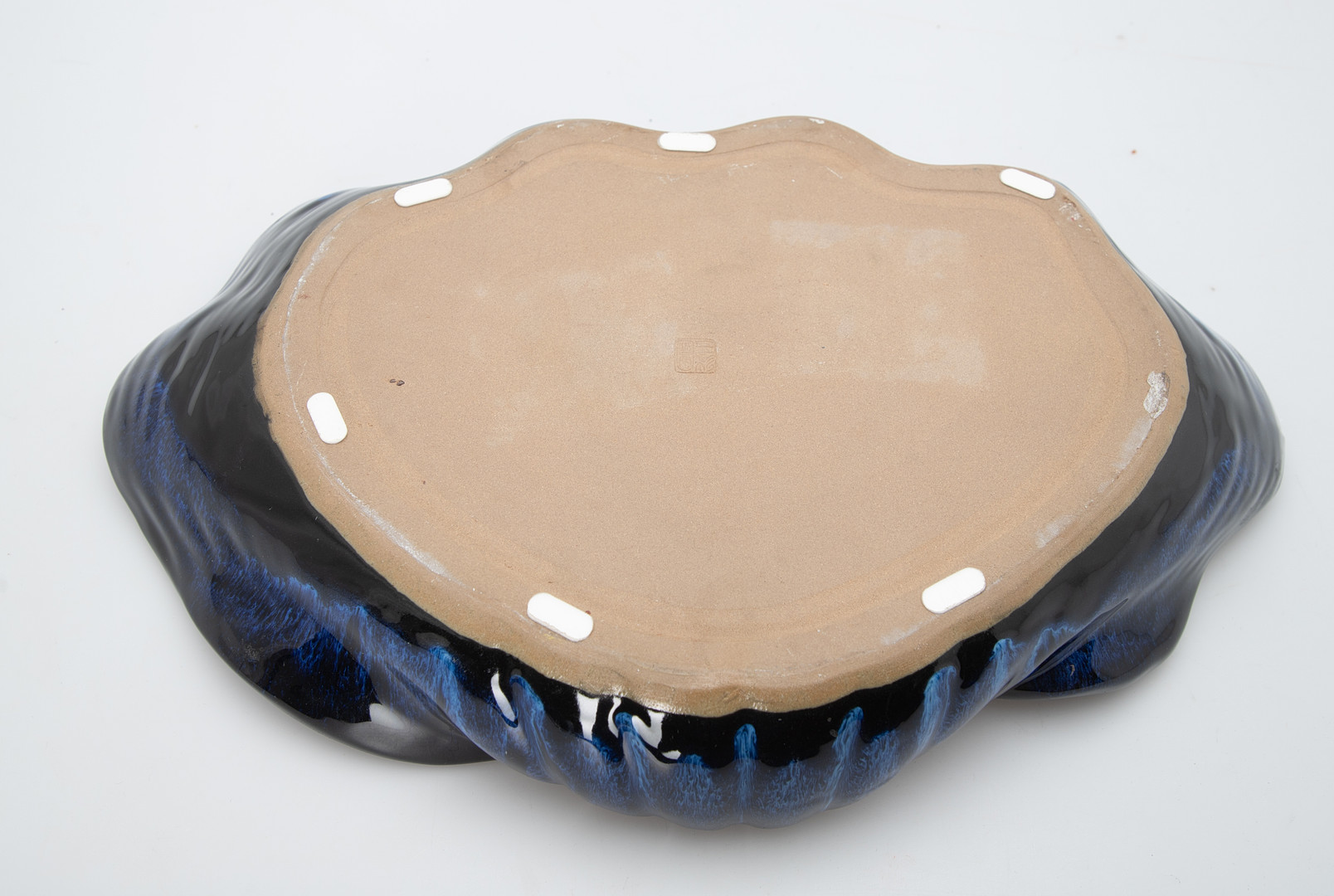 Muschel Keramikschale in blau, 2. Hälfte 20. Jh.