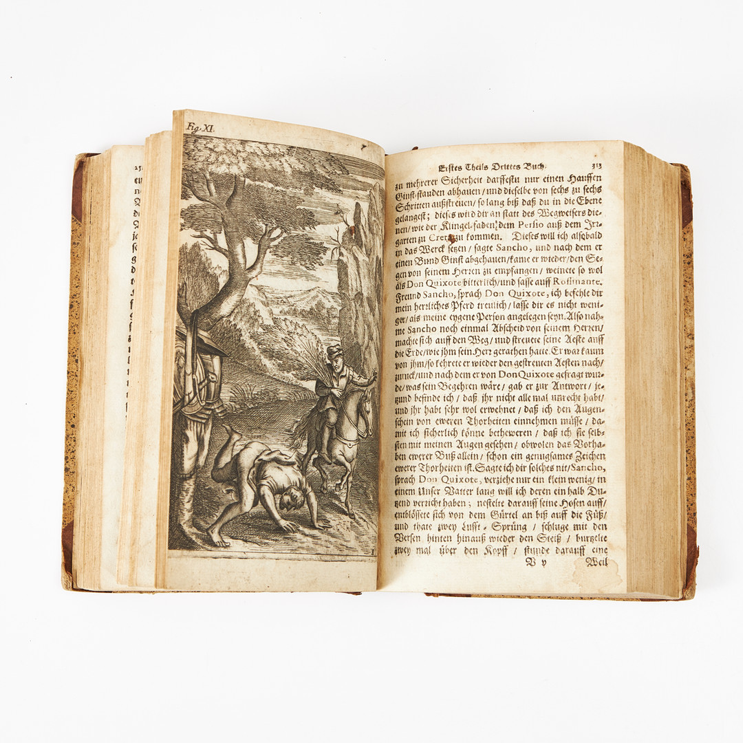 CERVANTE, DON QUIXOTE VON MANCHA. First edition in German, 1683, 2 volumes.