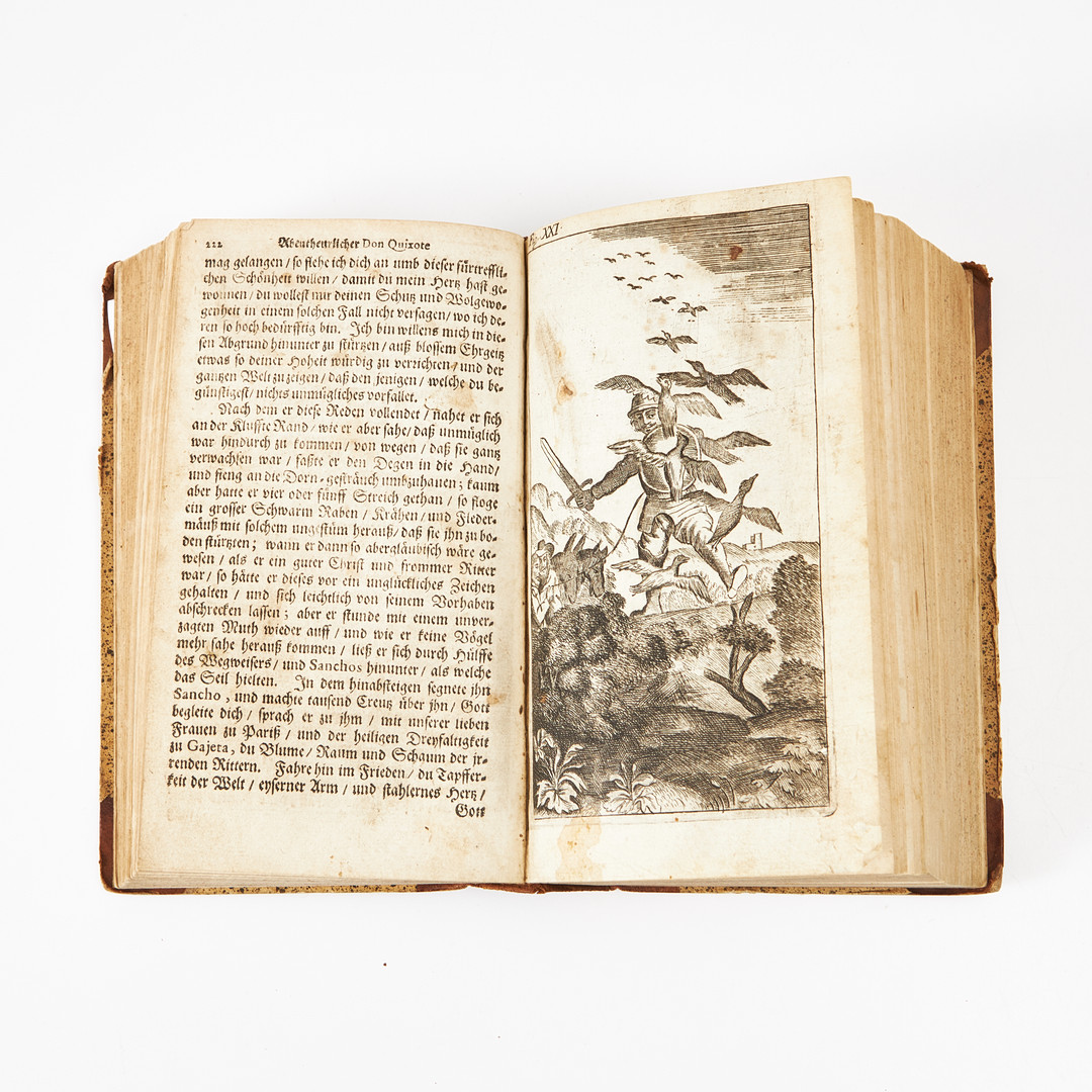 CERVANTE, DON QUIXOTE VON MANCHA. First edition in German, 1683, 2 volumes.