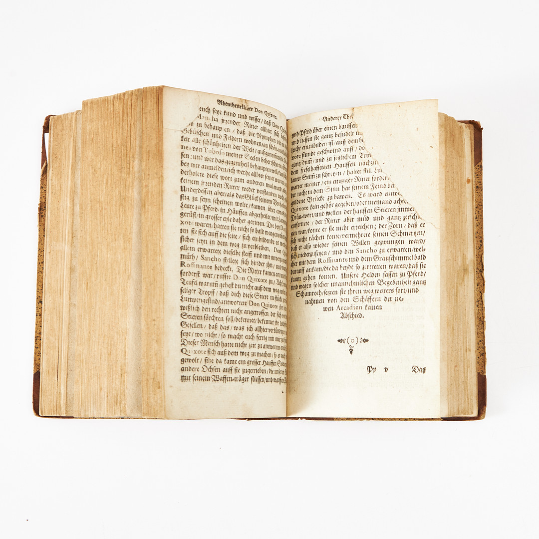 CERVANTE, DON QUIXOTE VON MANCHA. First edition in German, 1683, 2 volumes.