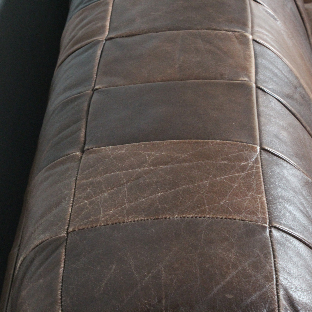 De Sede. Modulsofa / zwei Sitzelemente, 'DS-88', Leder, Schweiz, 1970er Jahre.