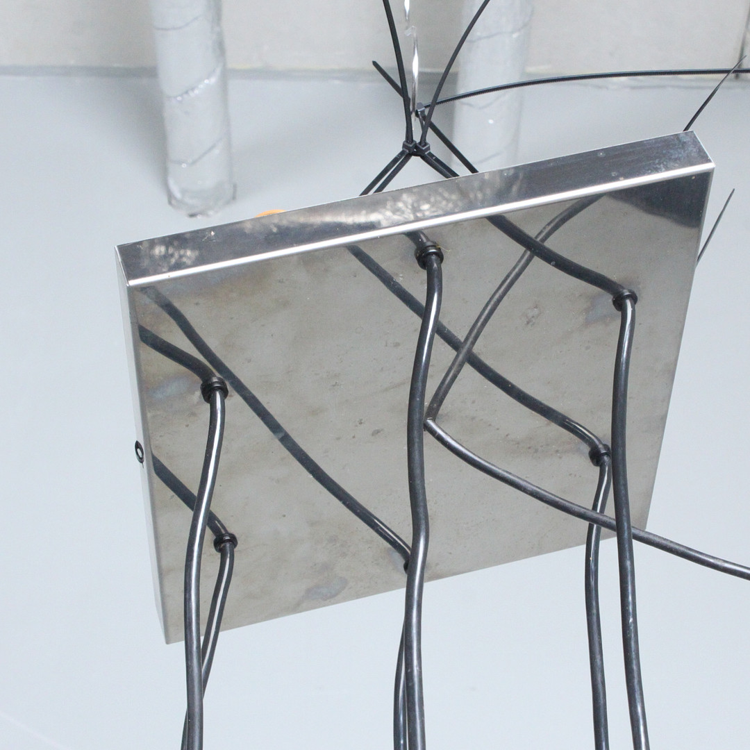 MOTOKO ISHII. Staff. Deckenleuchte / Kaskadenleuchte, 6-Flammig, 1960er / 1970er Jahre.