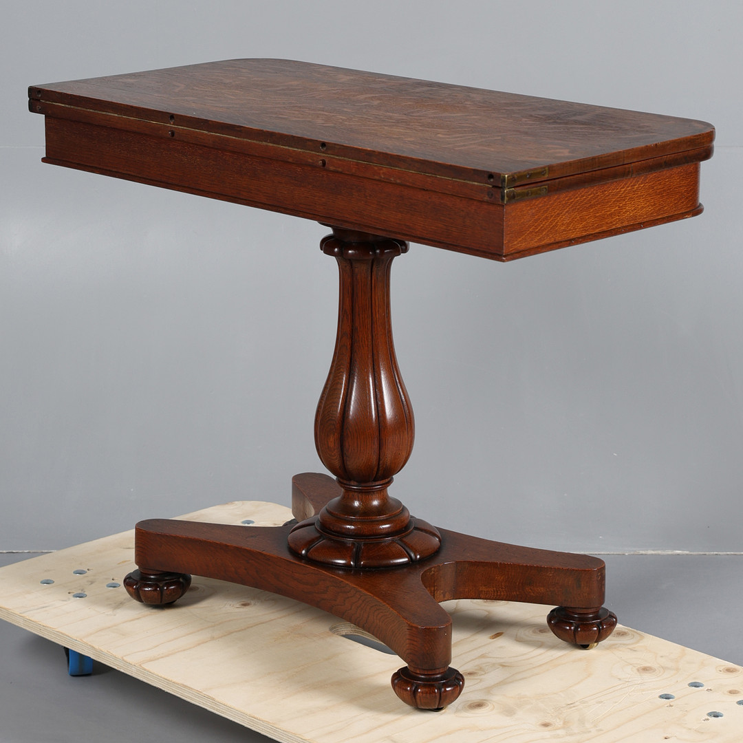 Images for 4035357. AN EARLY VICTORIAN OAK CARD TABLE, CIRCA 1840 ...