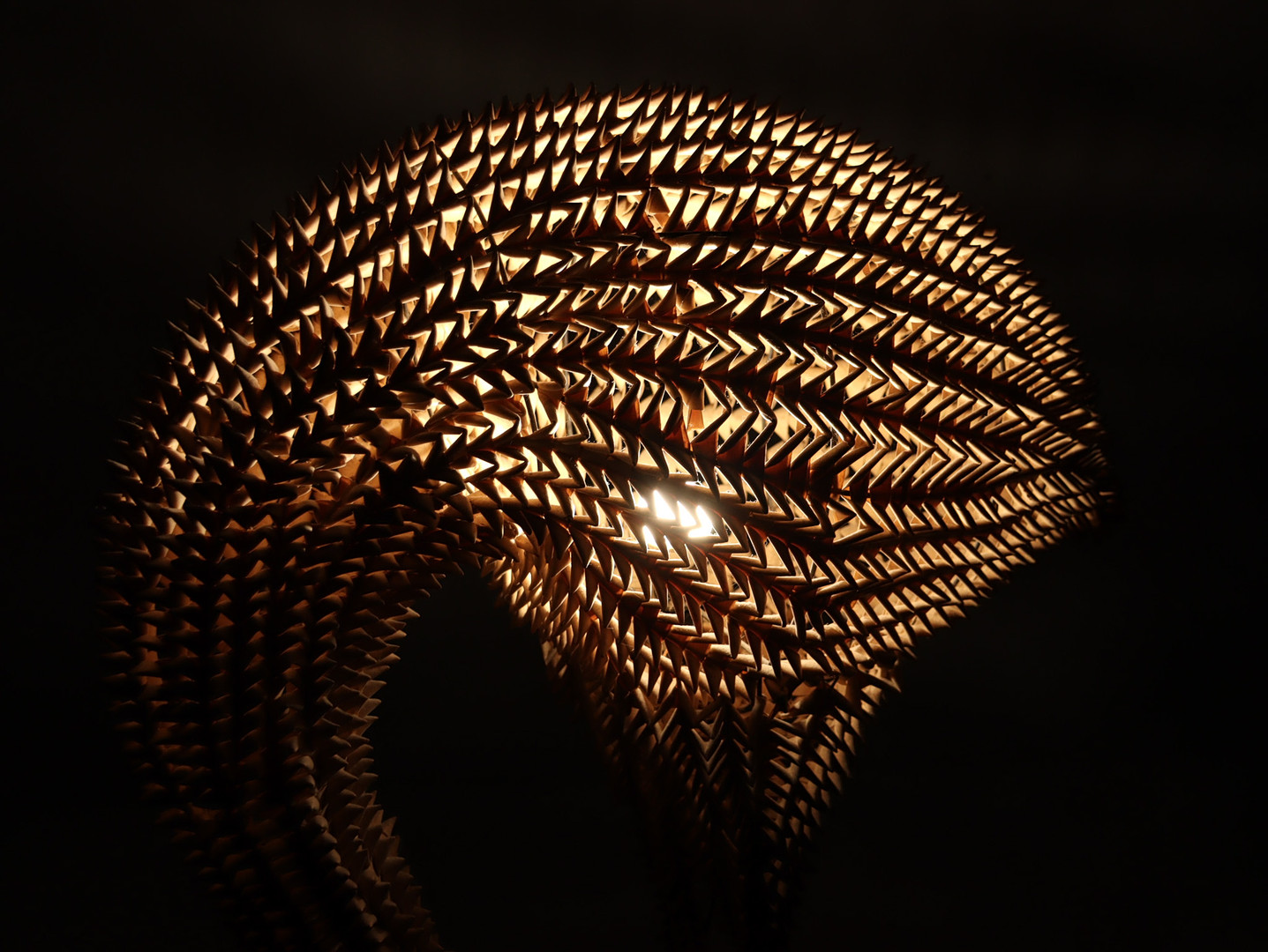 Bambus/Rattan Lampe/Stehlampe Vogel, Flamingo, 1960er Jahre.