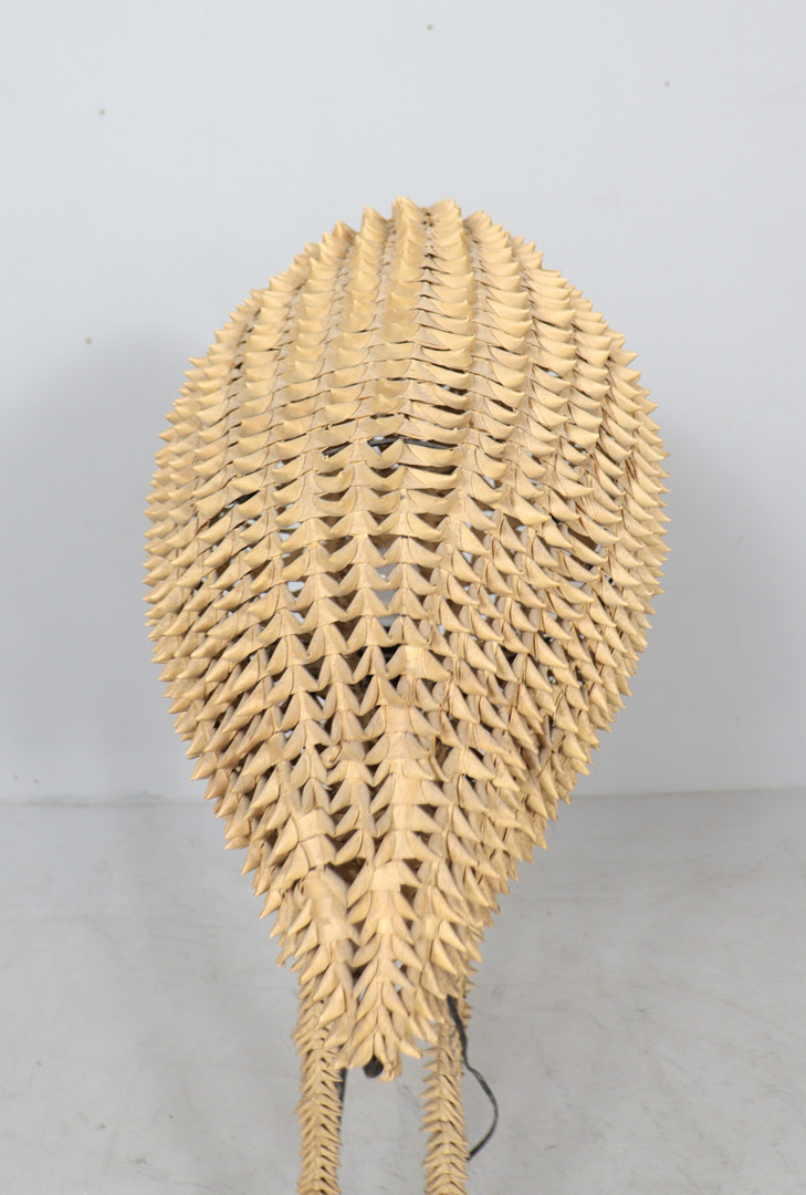 Bambus/Rattan Lampe/Stehlampe Vogel, Flamingo, 1960er Jahre.