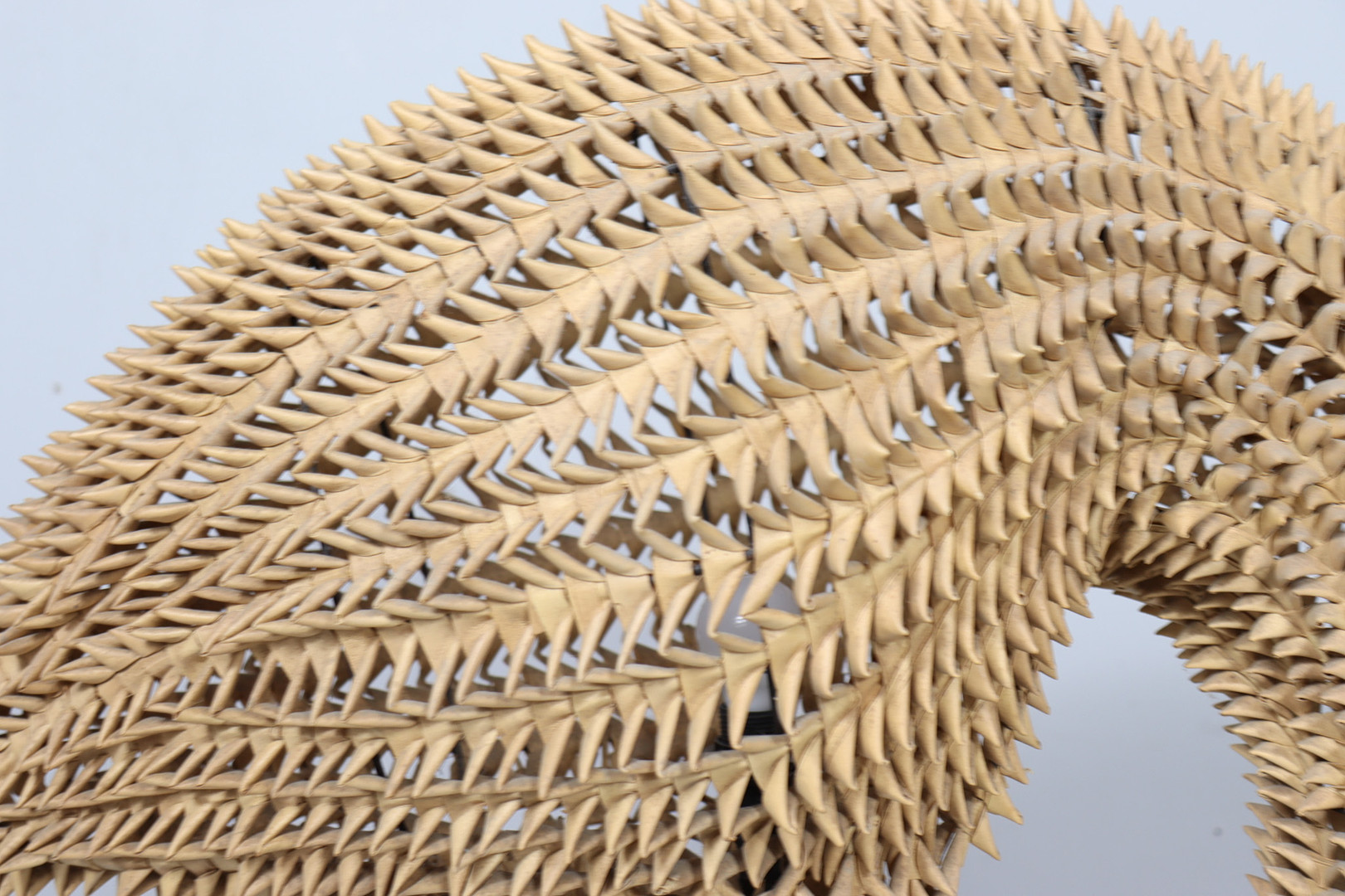 Bambus/Rattan Lampe/Stehlampe Vogel, Flamingo, 1960er Jahre.