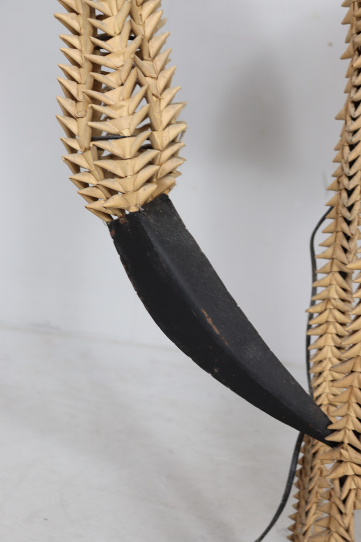 Bambus/Rattan Lampe/Stehlampe Vogel, Flamingo, 1960er Jahre.