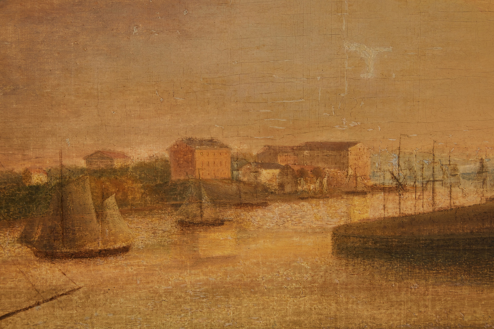 OIDENTIFIERAD KONSTNÄR. omkring 1800, vy över Stockholms slott och Skeppsholmen.