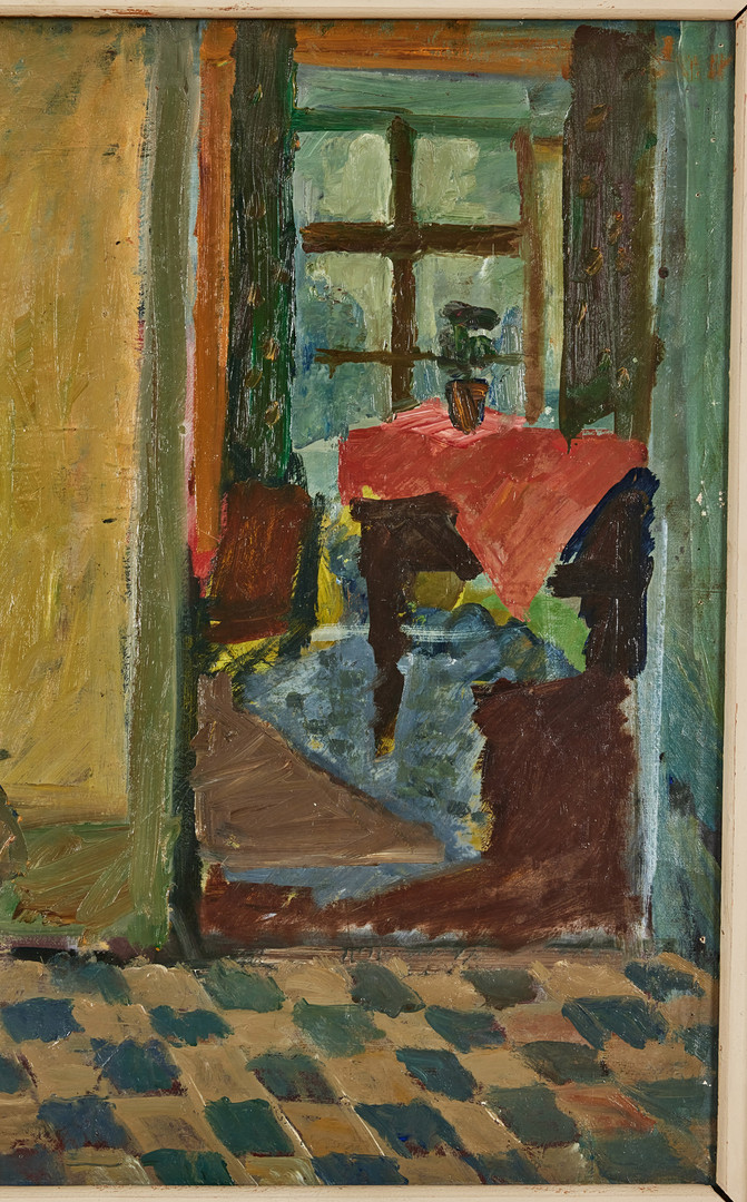GERHARD  NORDSTRÖM. Interiör med kvinna.