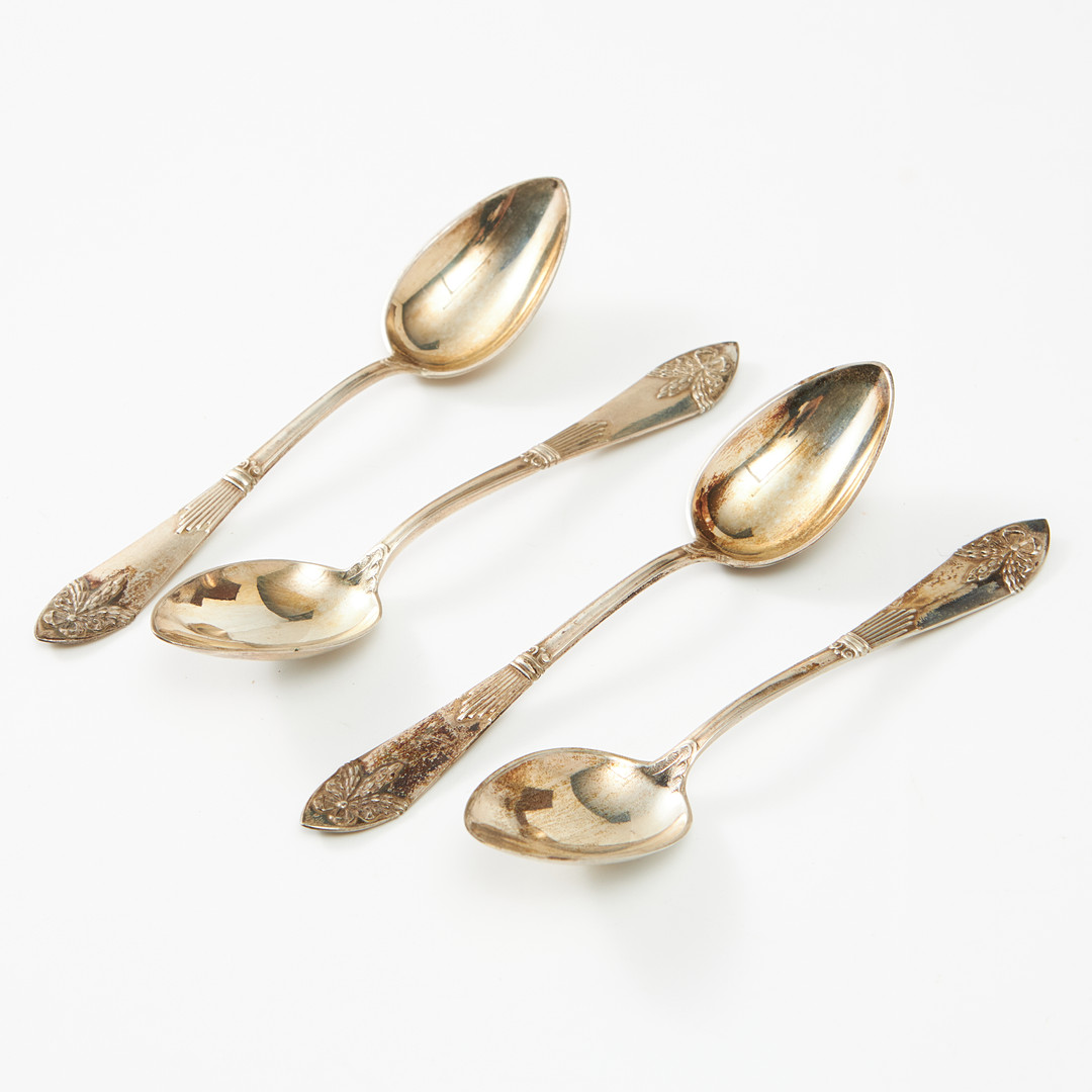 TESKEDAR, 12 stycken, silver, modell Empire, CG Hallberg, Stockholm 1910/20-tal.