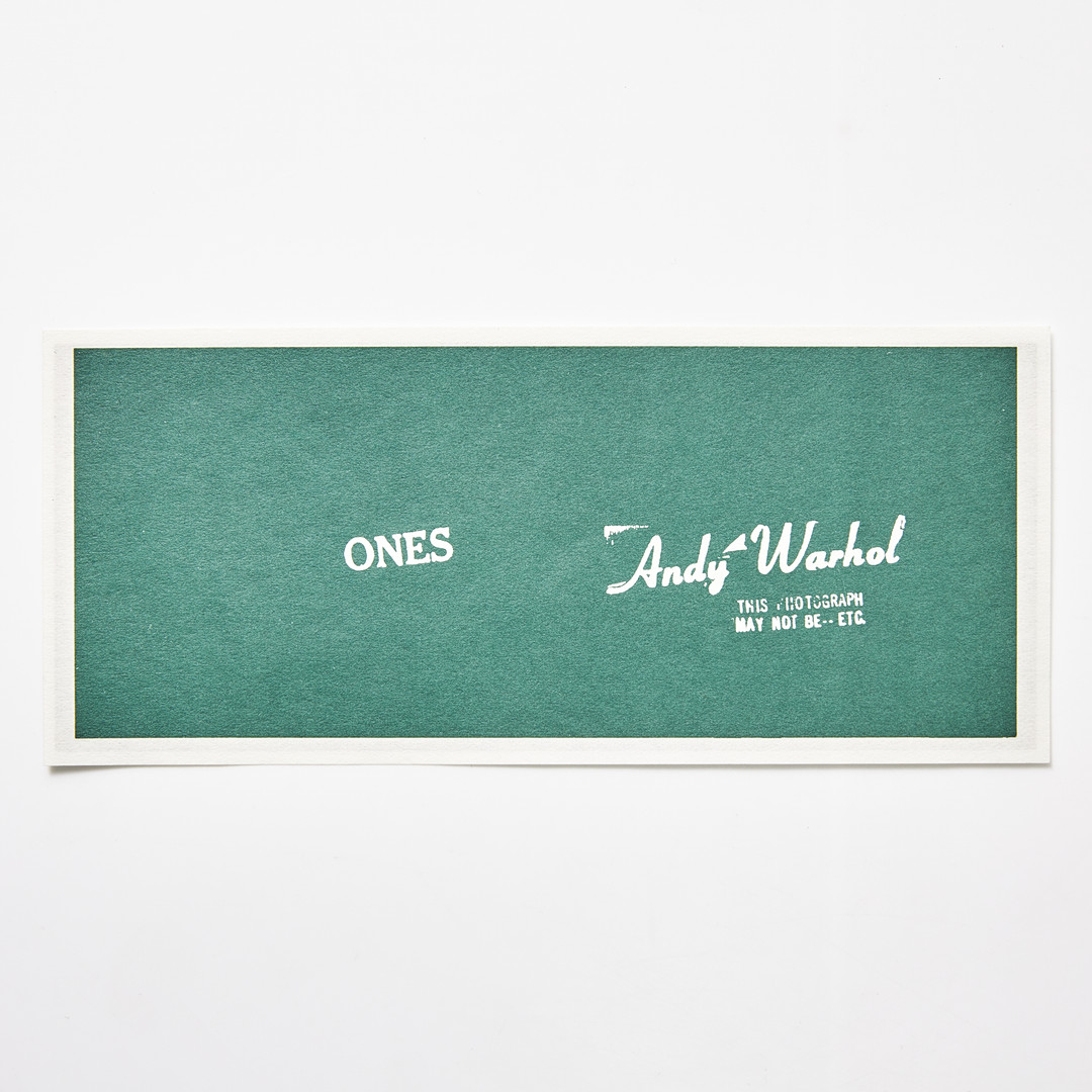 ANDY WARHOL. Art Cash, litografi, 1971.