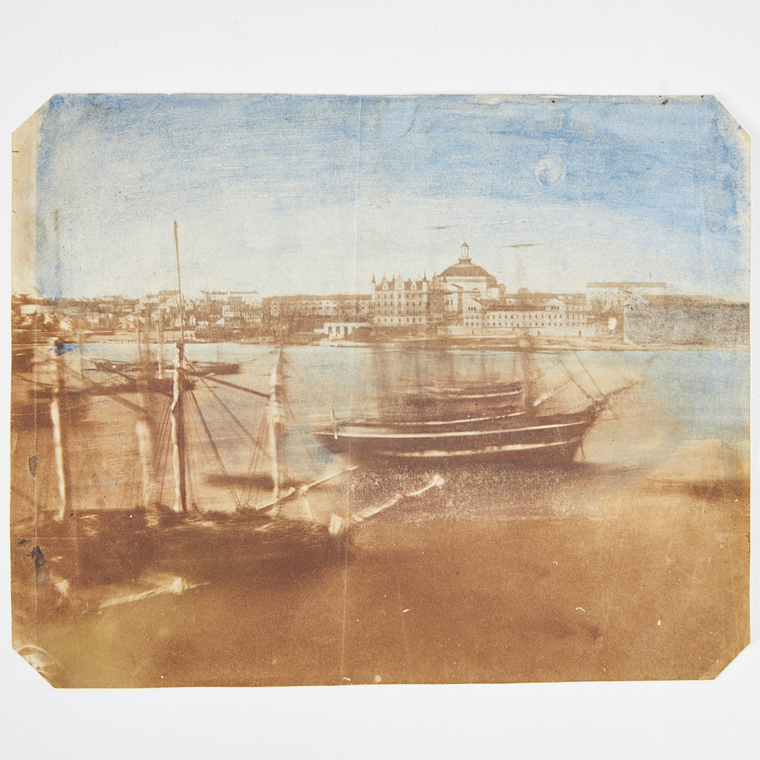 STOCKHOLM, 2 SALT PRINTS, ÄLDRE FOTOGRAFI, ca 1850, Skeppsholmen och Stadsgårdskajen.