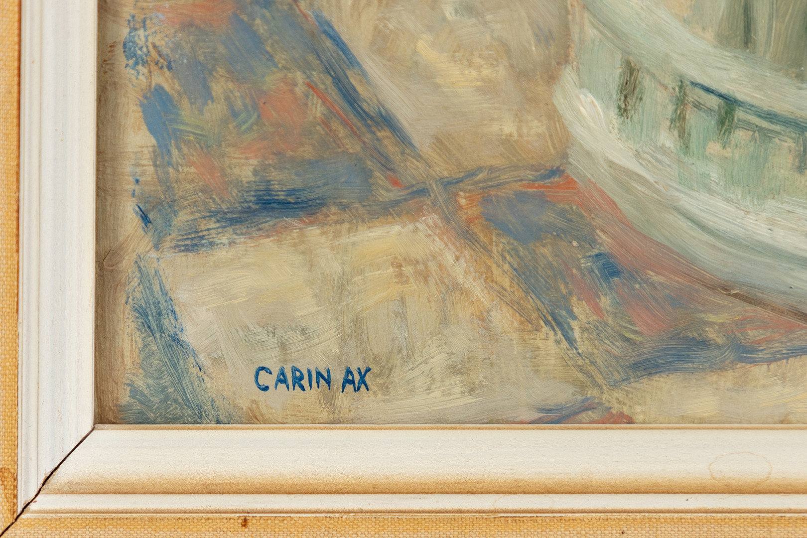 CARIN AX (1915-2006). Stillleben mit zwei Blumensträußen.