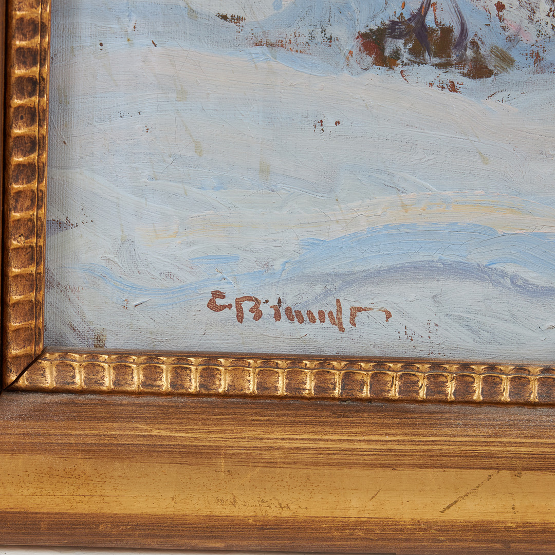 CARL BRANDT. Vinterlandskap, olja på duk, signerad C Brandt.