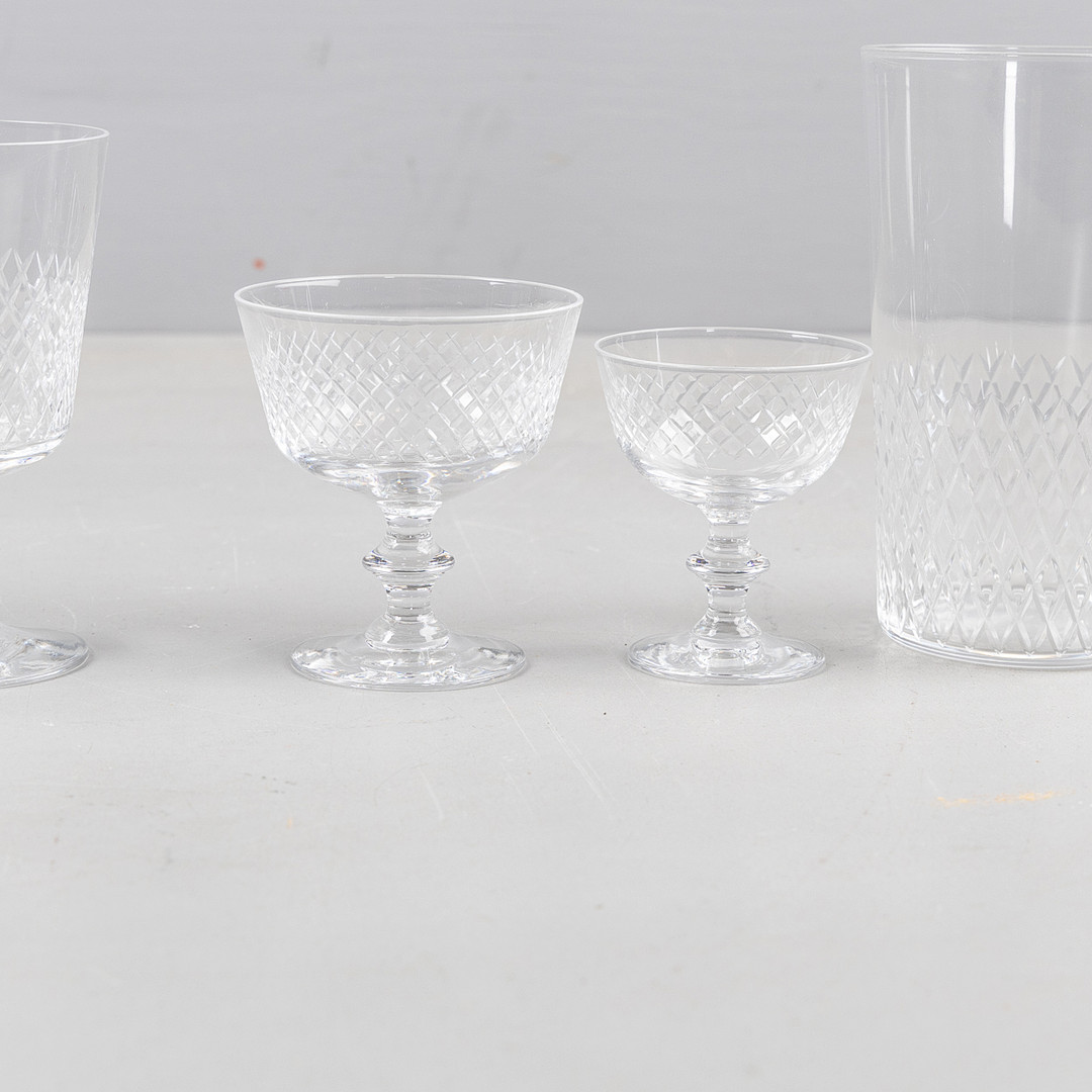 VICKE LINDSTRAND. Glasservis, 80 delar, 