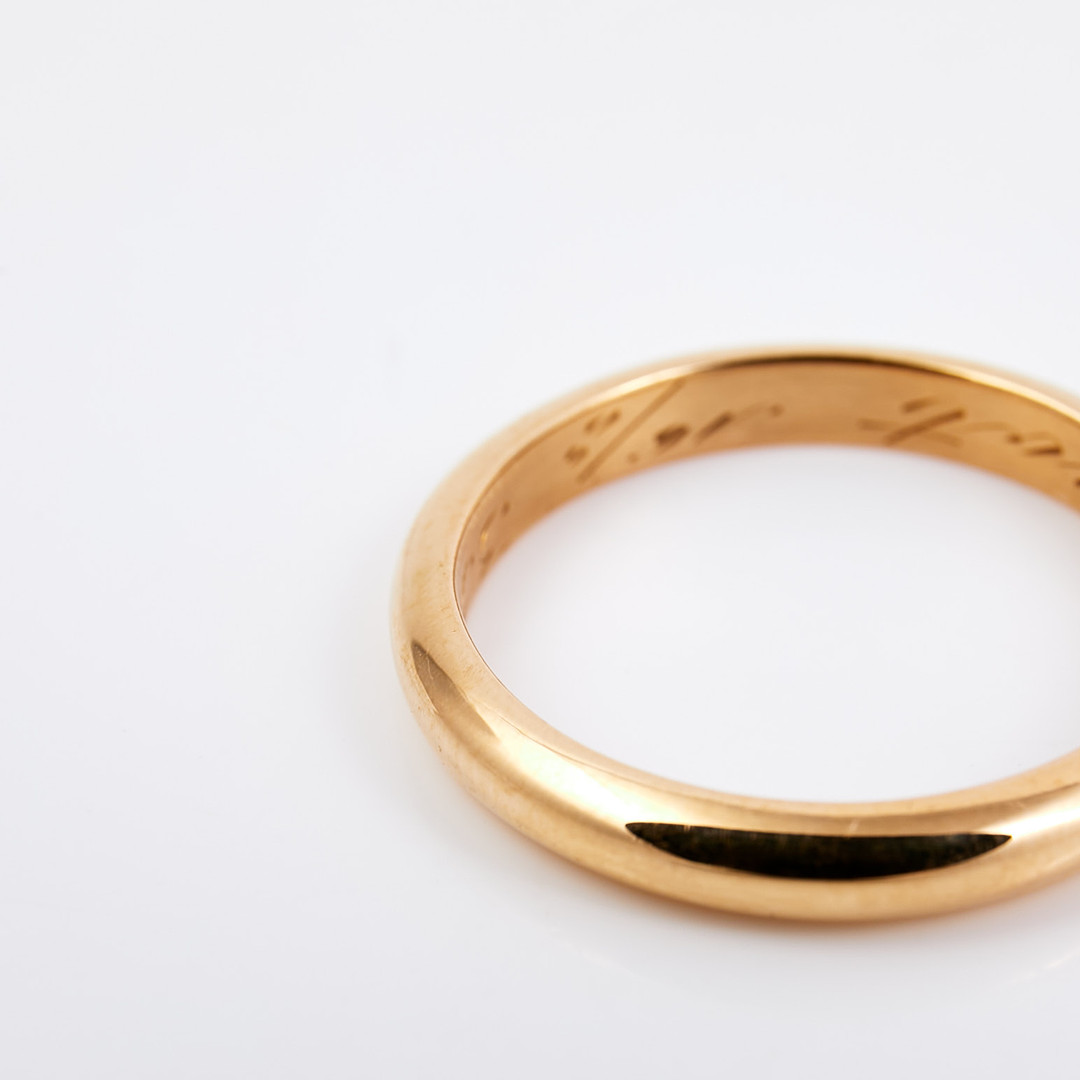 RING, 18 k guld, Olsson Fritz, Luleå, 1935.