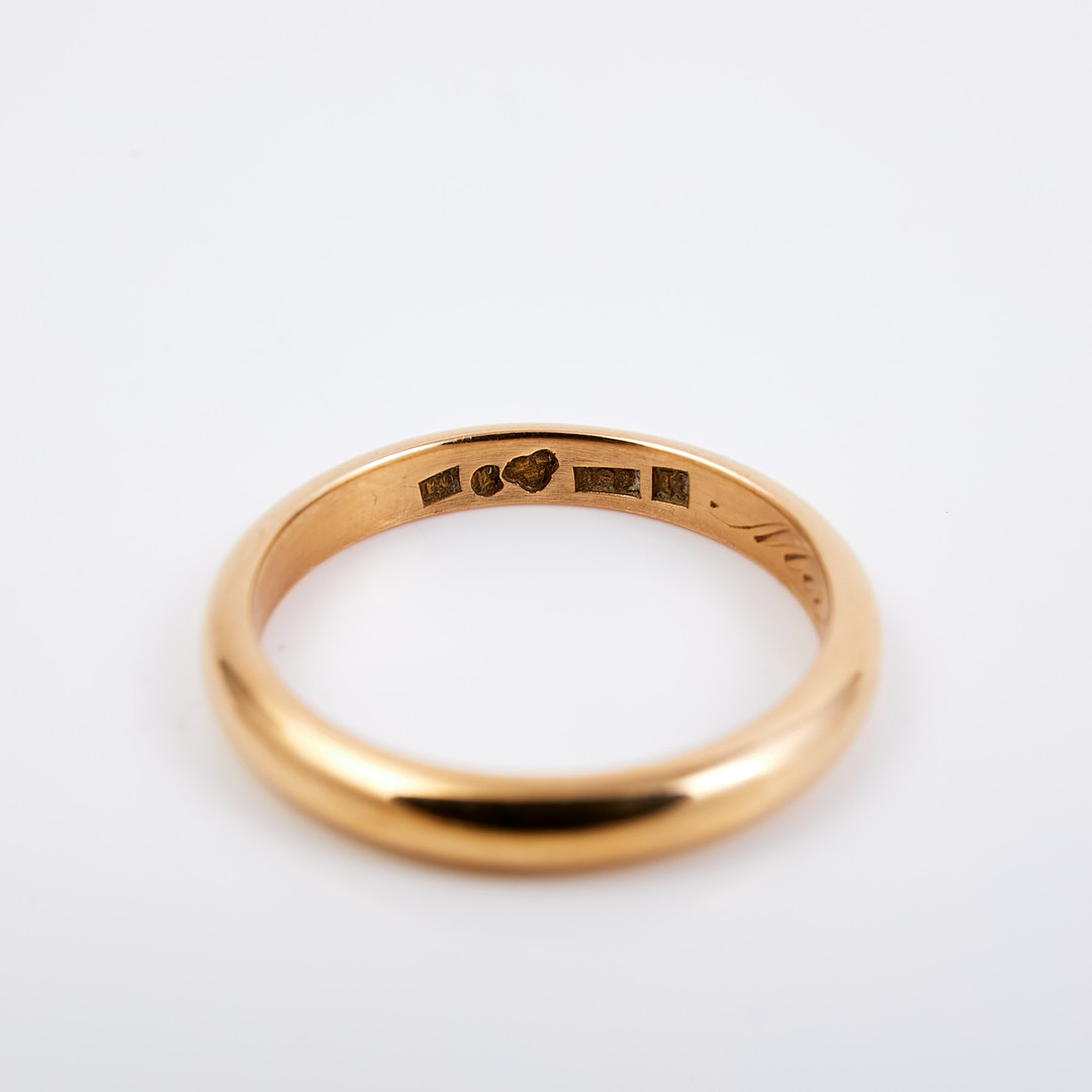 RING, 18 k guld, Olsson Fritz, Luleå, 1935.