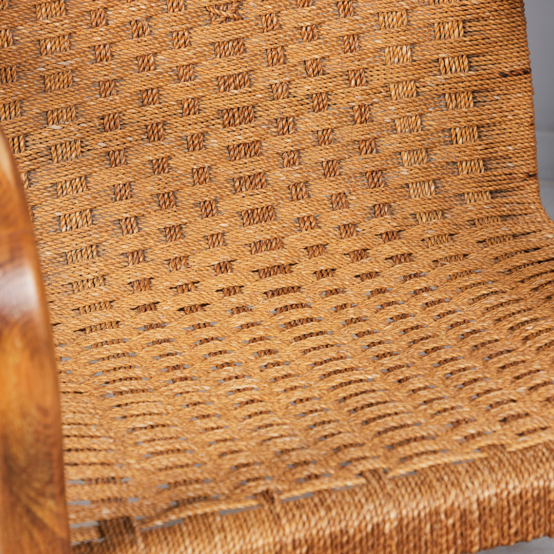 ERICH DIECKMANN. Zwei Sessel / Lounge Chairs, Buche, Seilgeflecht,1940er / 1950er Jahre (2).