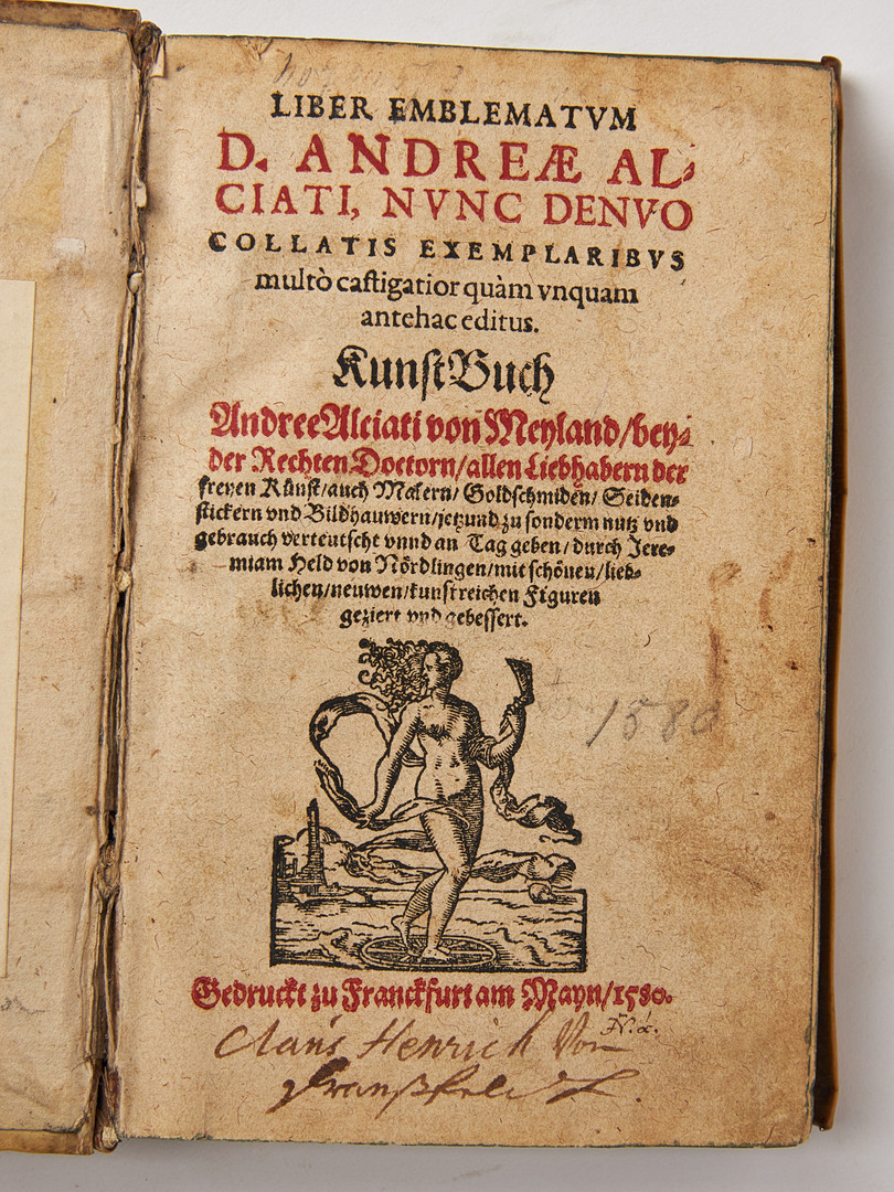 ALCIATUS, LIBER EMBLEMATUM... KUNSTBUCH... 1580.