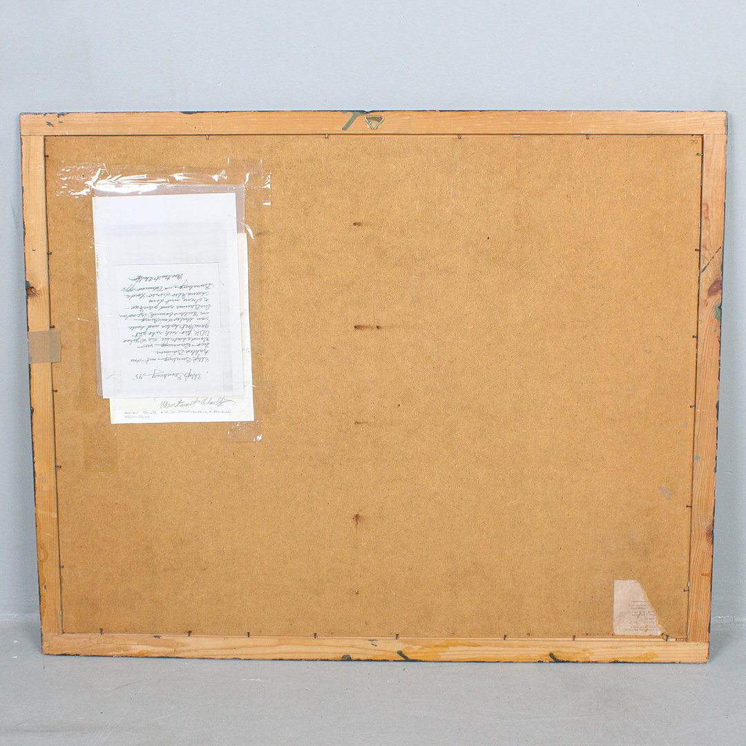 HARTMUT SCHULTZ. 'Schloss Bernburg', 1993, Öl auf Hartfaser.