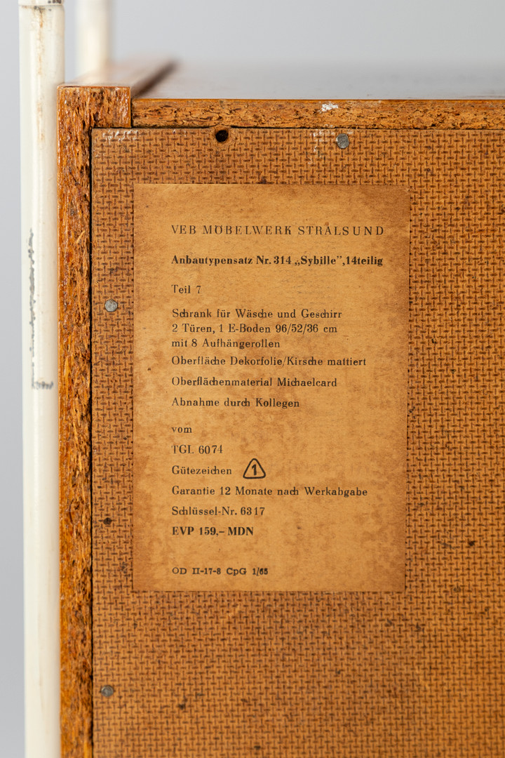 VEB Möbelwerk Stralsund. Regalsystem