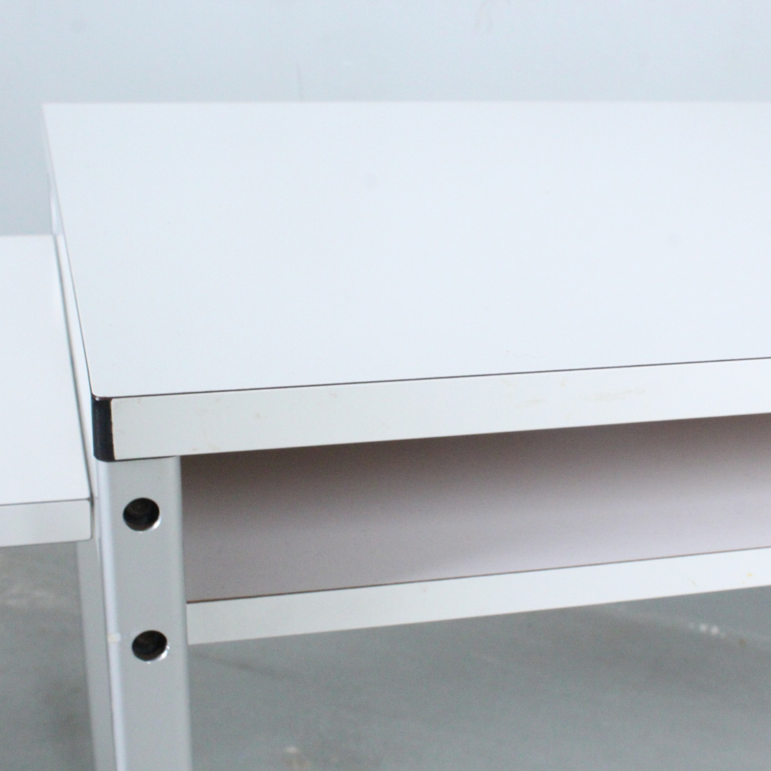 DIETER RAMS. für Vitsoe, Schreibtisch mit Erweiterung der 1960er, Modell RZ 57.
