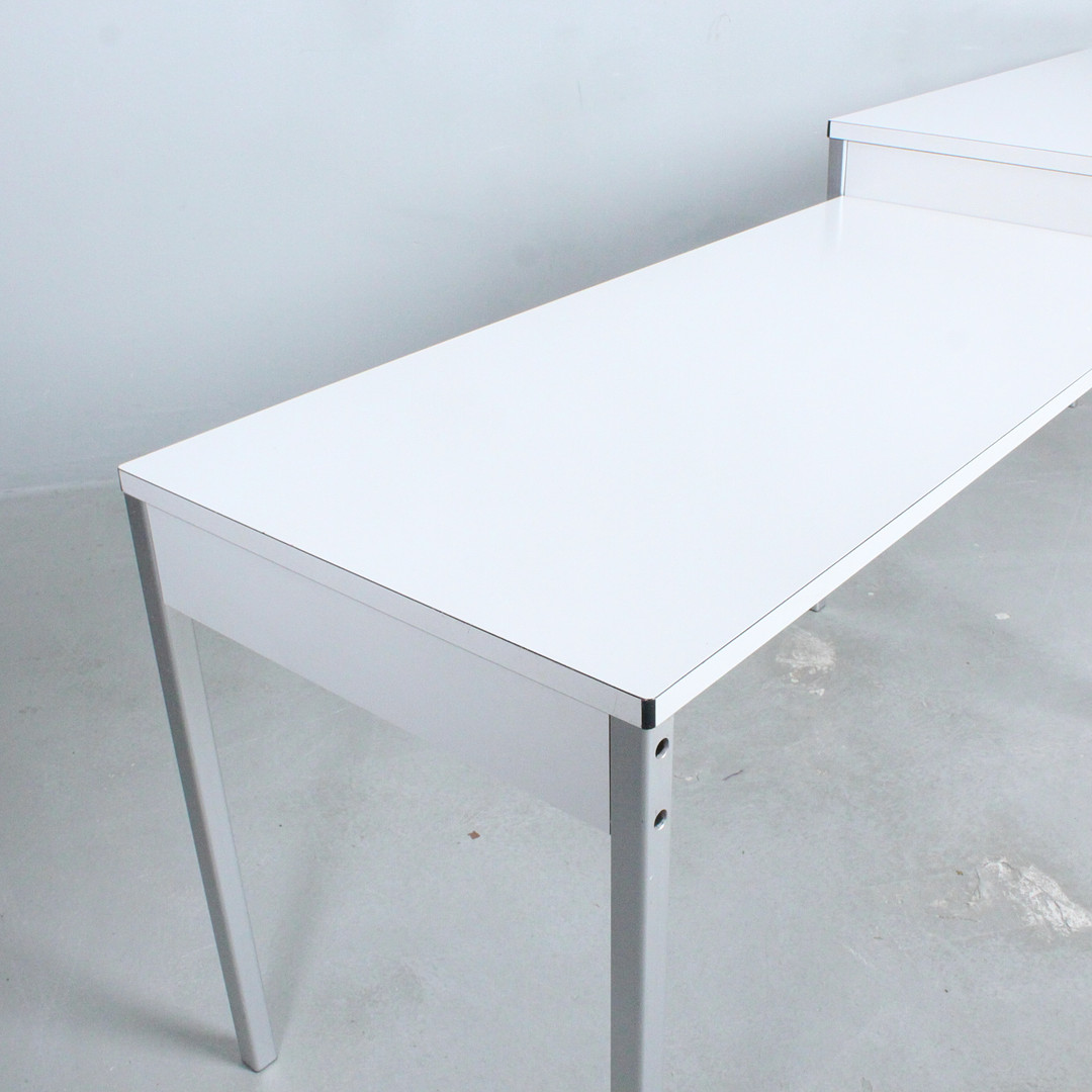 DIETER RAMS. für Vitsoe, Schreibtisch mit Erweiterung der 1960er, Modell RZ 57.