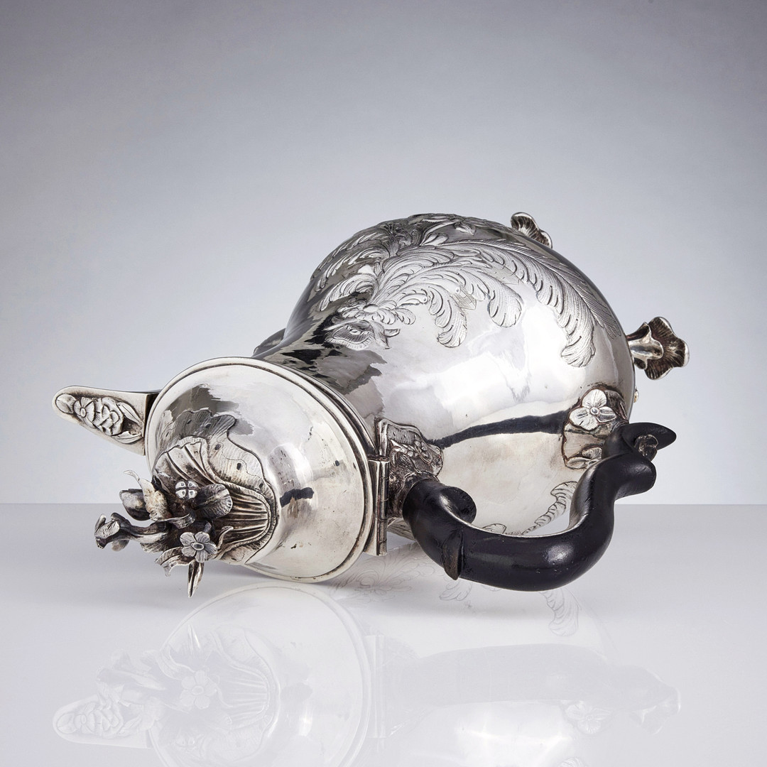 CARL GUSTAF AHLELUNDH. Kaffekanna, silver, Kalmar 1787. Rokoko.
