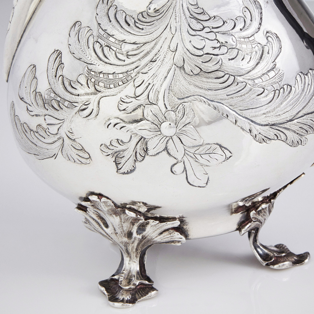 CARL GUSTAF AHLELUNDH. Kaffekanna, silver, Kalmar 1787. Rokoko.