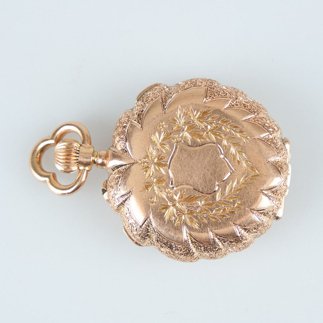 FICKUR, 32 mm, 14K guld, ankargång, plexiglas.