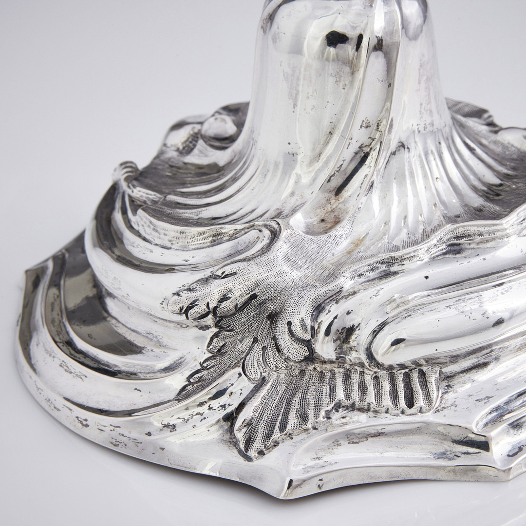 LJUSSTAKAR, ett par, silver, ostämplade, Sverige 1760-tal. Rokoko.