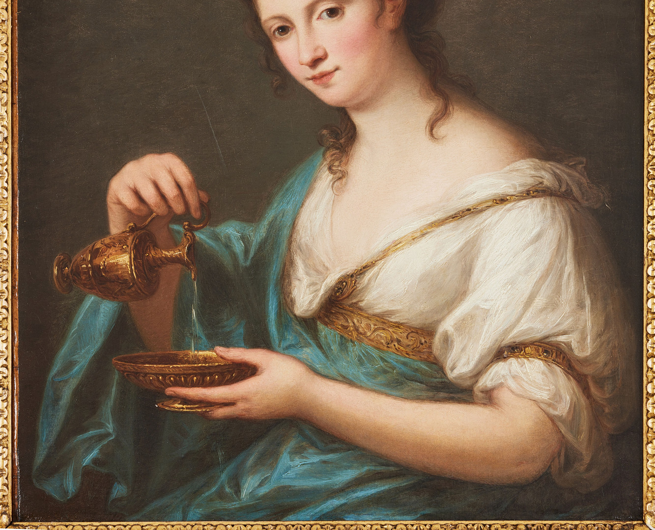 ANGELICA KAUFFMANN (SCHWEIZ, CHUR 1741-1807 ROM, ITALIEN). Tillskriven, självporträtt som Hebe.