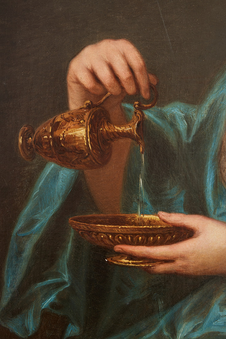 ANGELICA KAUFFMANN (SCHWEIZ, CHUR 1741-1807 ROM, ITALIEN). Tillskriven, självporträtt som Hebe.