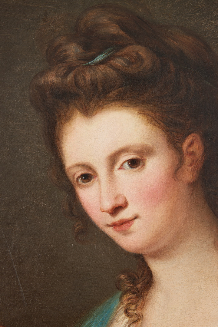 ANGELICA KAUFFMANN (SCHWEIZ, CHUR 1741-1807 ROM, ITALIEN). Tillskriven, självporträtt som Hebe.