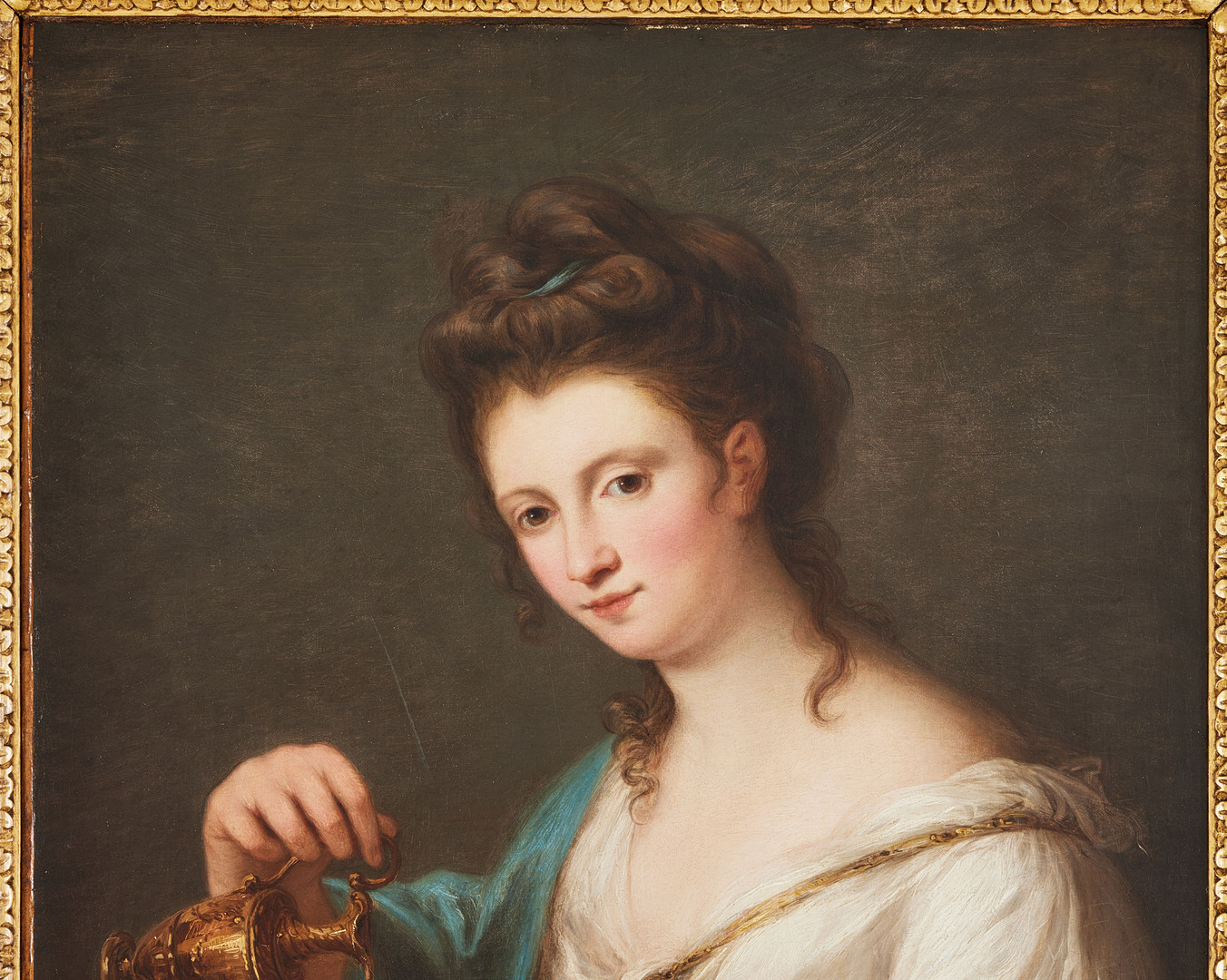 ANGELICA KAUFFMANN (SCHWEIZ, CHUR 1741-1807 ROM, ITALIEN). Tillskriven, självporträtt som Hebe.