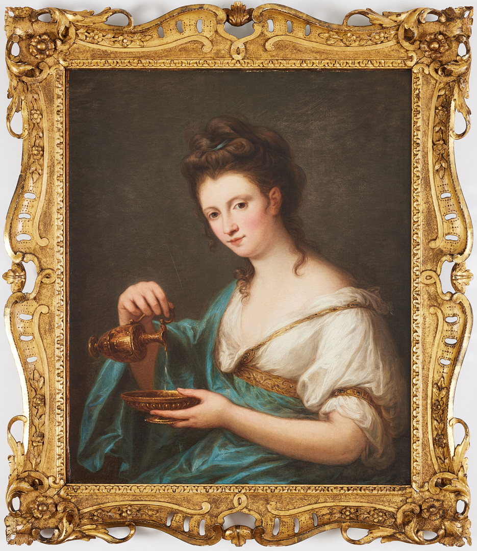 ANGELICA KAUFFMANN (SCHWEIZ, CHUR 1741-1807 ROM, ITALIEN). Tillskriven, självporträtt som Hebe.