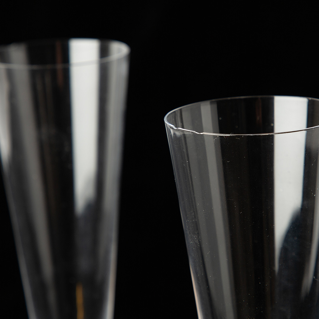 GUNNAR CYRÉN. Champagneglas, 9 st,