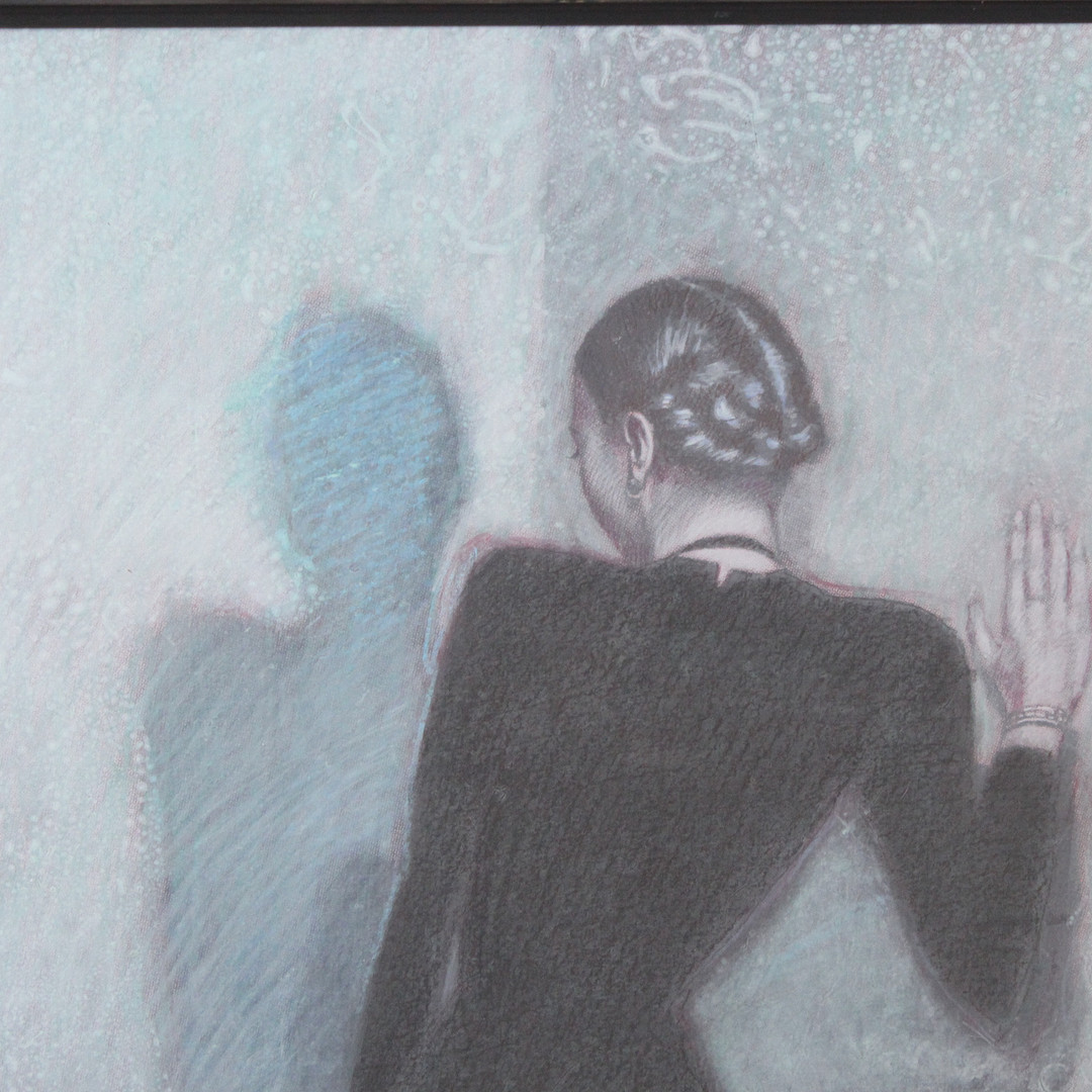 WILLI KISSMER (1951-2018). Pastell, Acryl auf Serigrafie, '' Der Begleiter '' (1983).