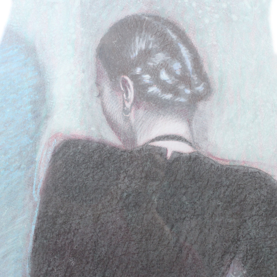 WILLI KISSMER (1951-2018). Pastell, Acryl auf Serigrafie, '' Der Begleiter '' (1983).