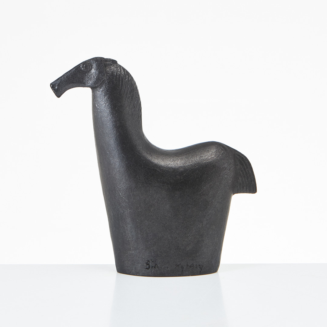 BJÖRN NYBERG. Skulptur, häst, gjutjärn, signerad i godset.