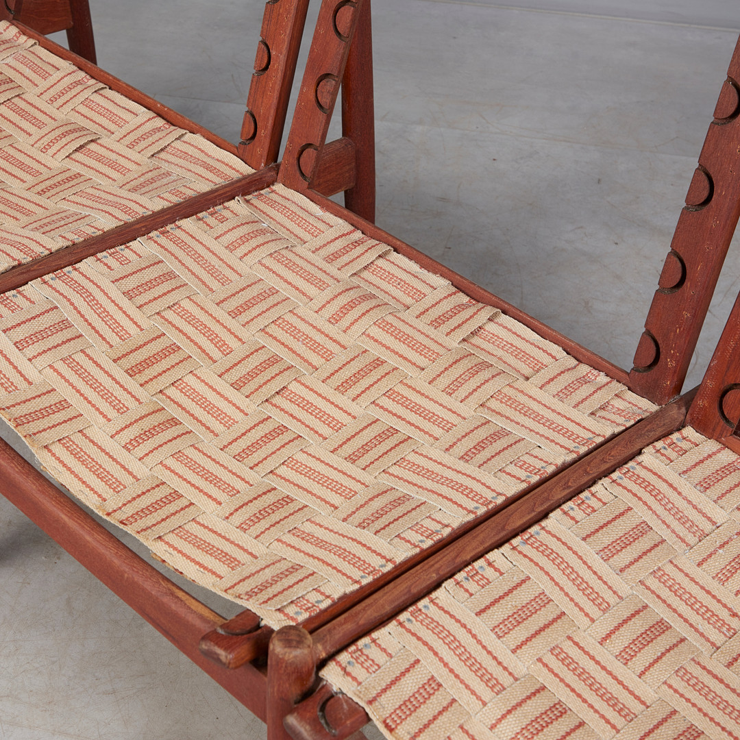 ARNE VODDER. Glostrup Møbelfabrik, Sofa / Sitzbank, Teak, Stoff, 1960er Jahre, Dänemark.