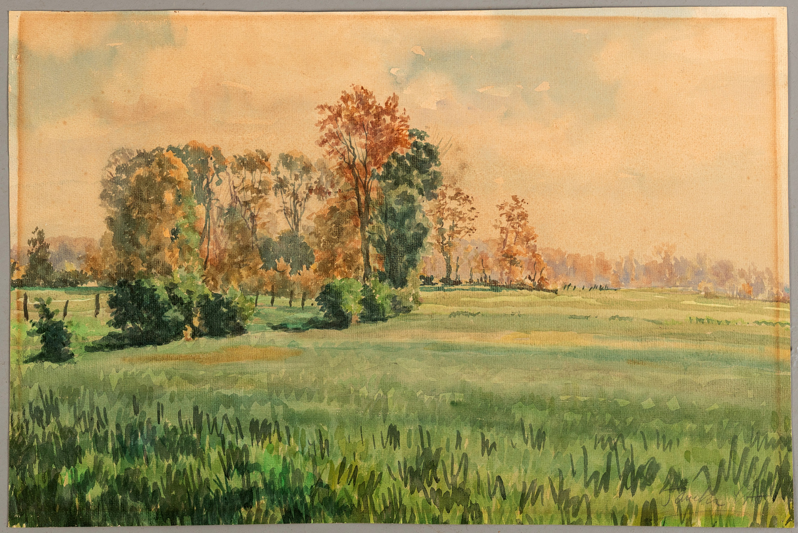 WALTHER TANCK (1894-1954). Wiese im Klövensteen.