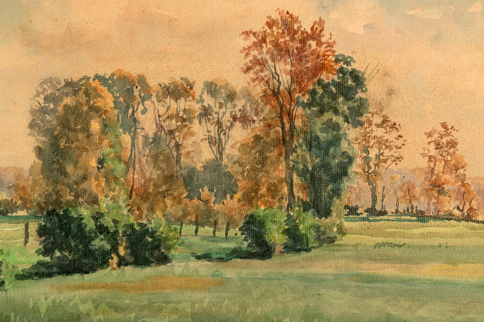 WALTHER TANCK (1894-1954). Wiese im Klövensteen.
