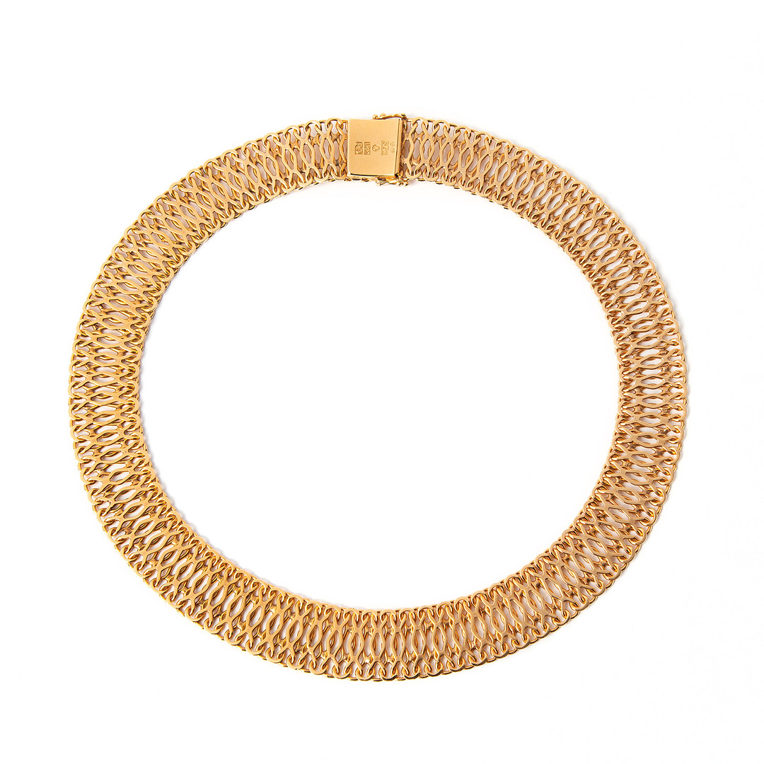 COLLIER, 18K guld, SGT, Stockholm, 1965.Vikt 75,6 gram.